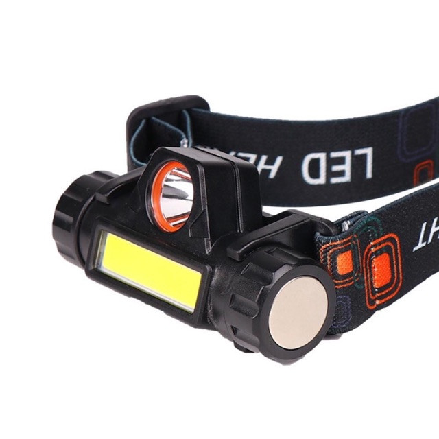 (Đèn loại tốt) Đèn pin siêu sáng - Đèn pin led đội đầu B6 3 chế độ sáng kim 2 bóng led , loại pin sạc