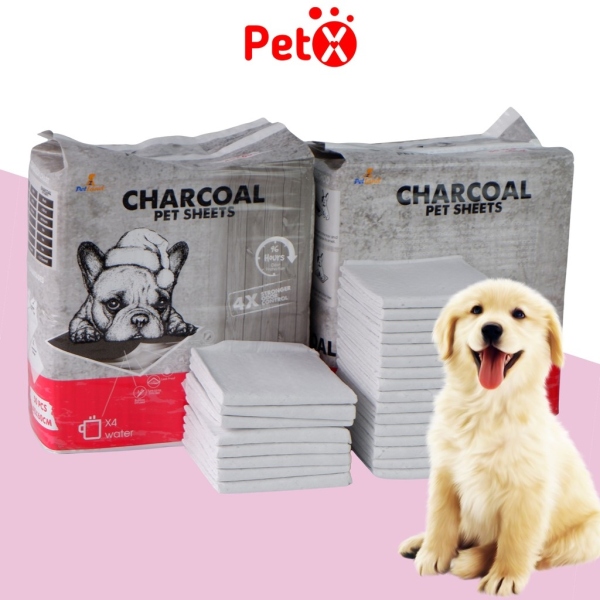 ❀❁►  Túi tã lót chuồng cho chó mèo thú cưng lót lồng khay vệ sinh sàn xe charcoal than carbon hoạt tính cỡ S 33x45 M 45x60