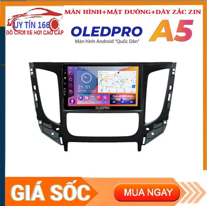 [Hỗ Trợ Lắp Đặt] Màn hình OLEDPRO A3 lắp sim 4G cho xe MITSUBISHI TRITON 2016-2018 với hệ android 10.0 RAM 2G ROM 32G IPS chống chói kính cường lực 2.5D ra lệnh giọng nóitích hợp vô lăng XEM PHIM NGHE NHẠC TRỰC TUYẾN SHOP UY TÍN 166!