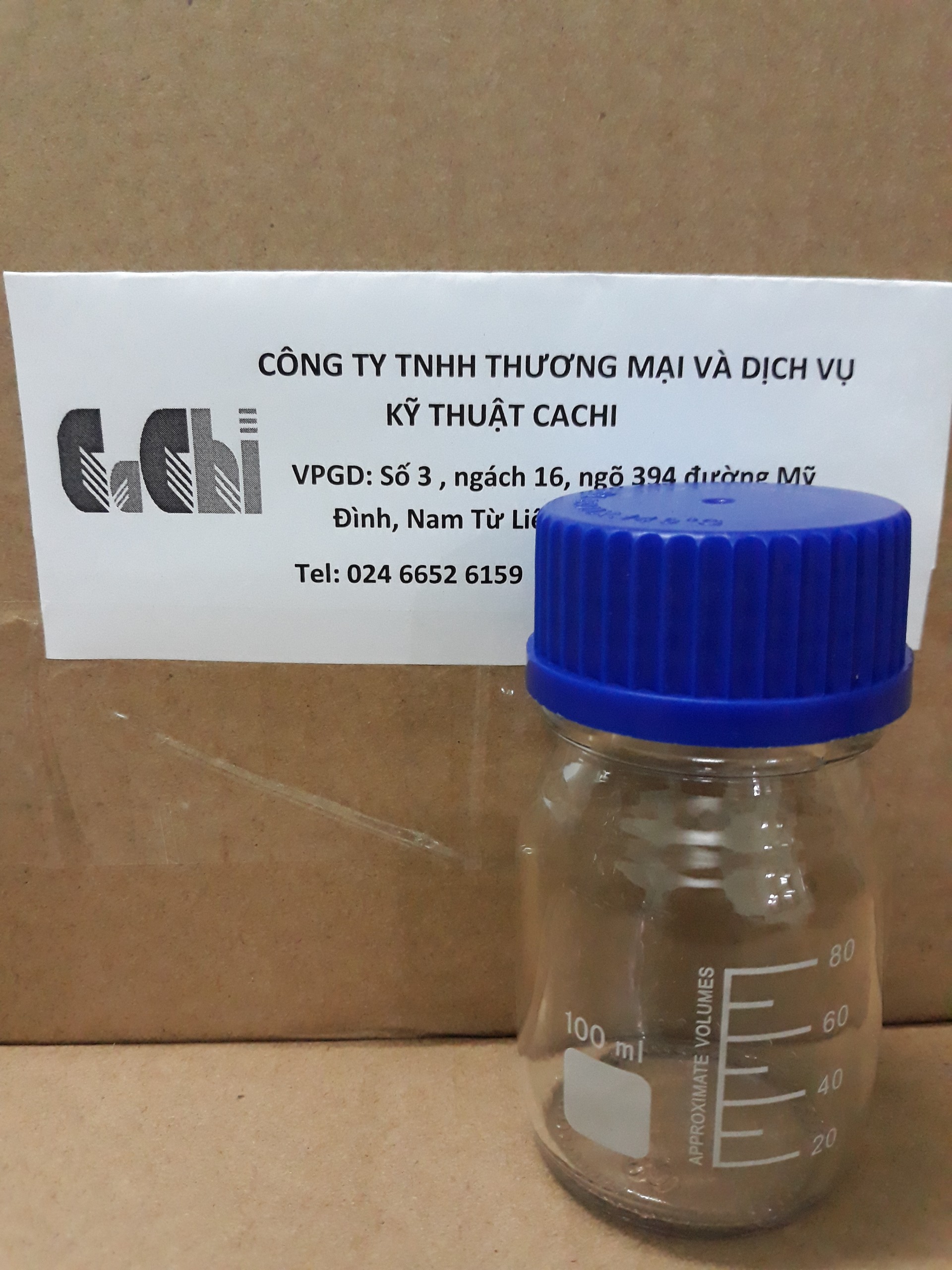 Chai thủy tinh trung tính nắp văn xanh 100ml