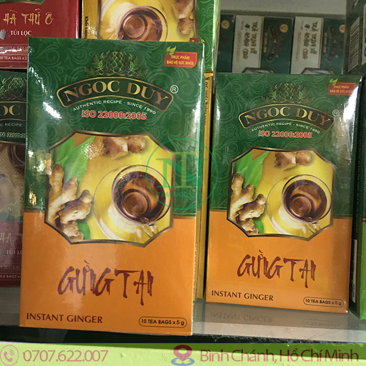 Trà Gừng hòa tan Ngọc Duy (hộp 10 gói)