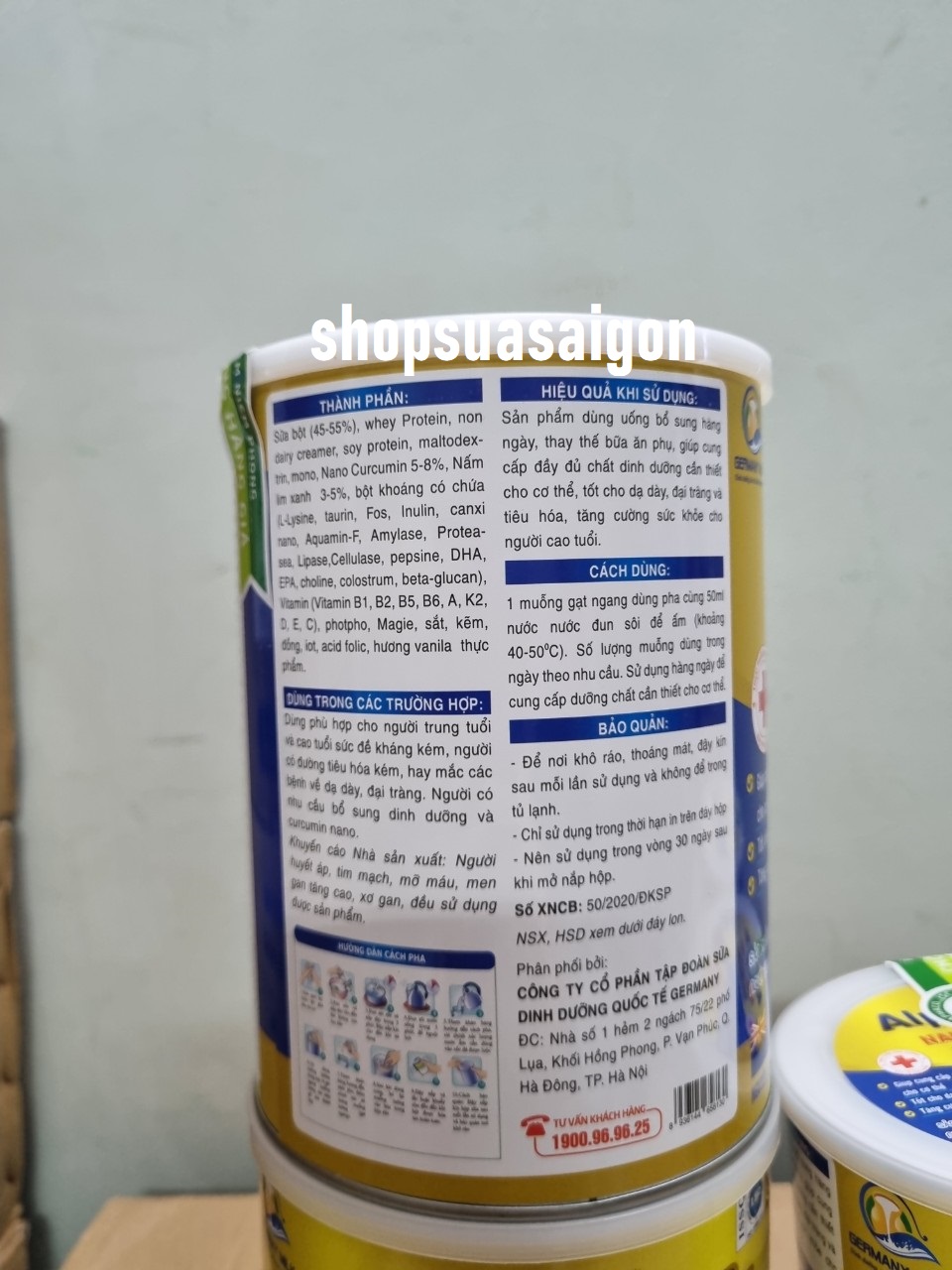 [Combo 2hộp 900gr-Date 2026] Sữa bột ALPHAMILK  NANO CURCUMIN NẤM LIM XANH.