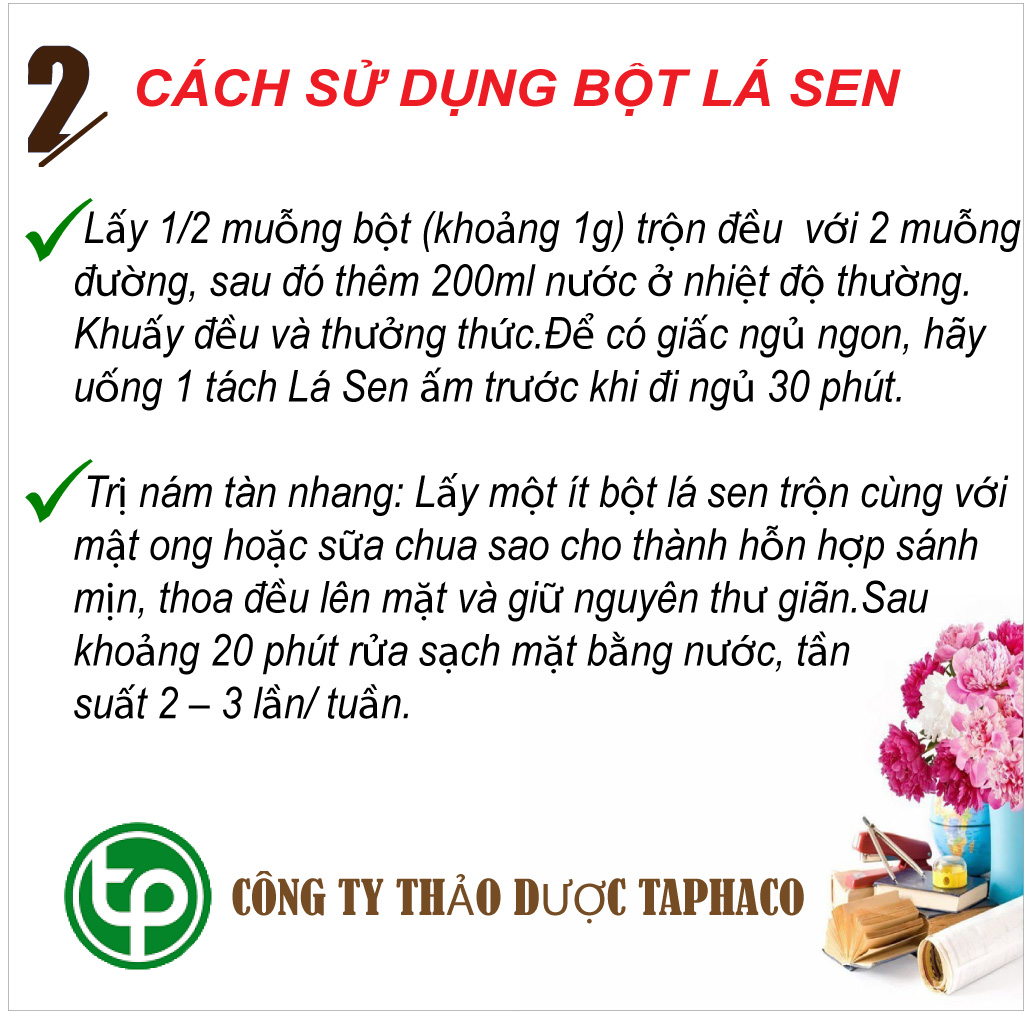 Bột Lá Sen 100g - Thảo Dược Tấn Phát