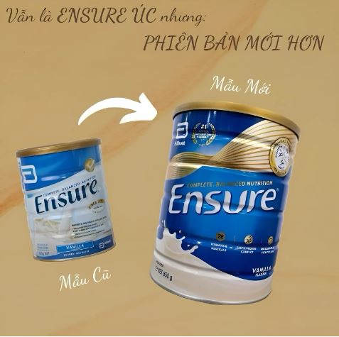 Date 07/2026  Sữa Ensure Úc Vanilla 850g