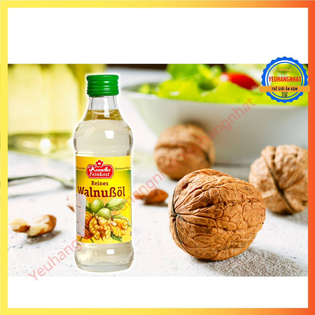 Dầu óc chó Kunella Feinkost WalnuBol 100ml (Đức)
