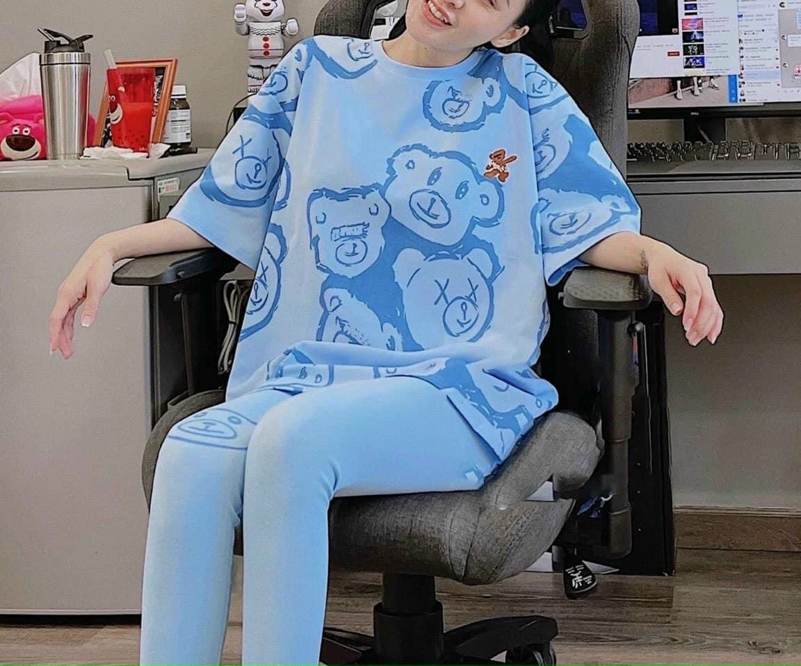 Sét Bộ Đồ Côn Gấu Form Chuẩn Dài Cực Dễ Thương TTKXA0119