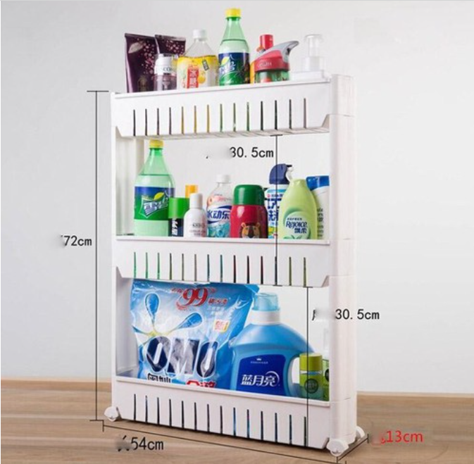 Kệ 3 tầng để đồ đa năng có bánh xe