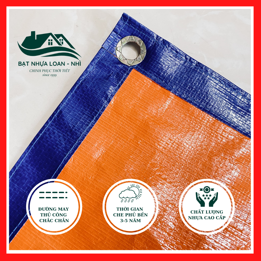 [Siêu Bền] Bạt Che Mưa, Che Nắng Loại 1 Dai, Bền, Nhẹ (May Viền, Đóng Khuy Sẵn)