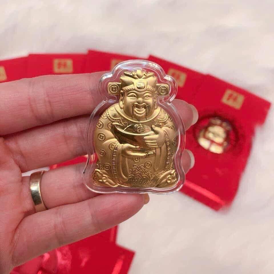 Bao lì xì thần tài mạ vàng 24k