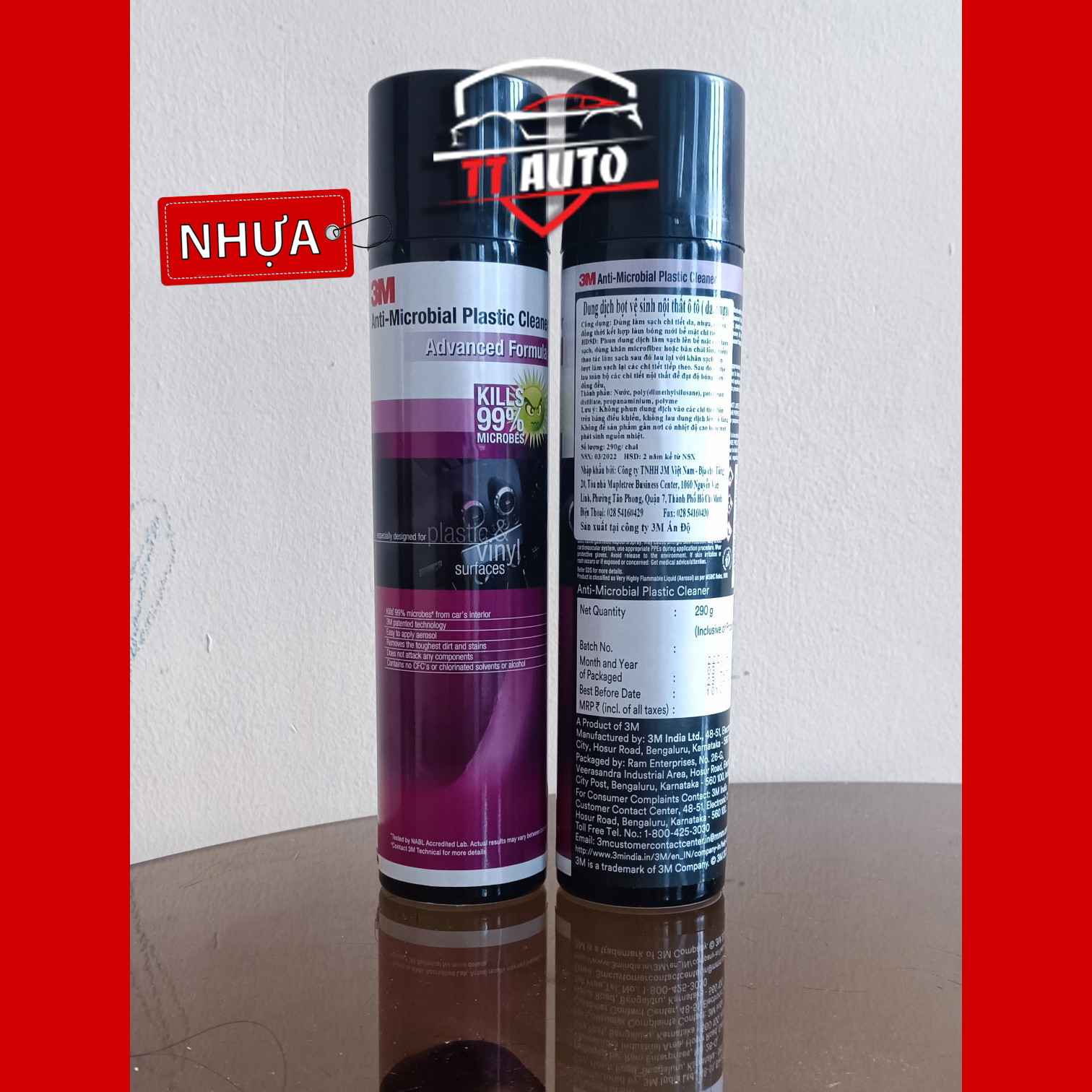 [HCM] CHAI XỊT VỆ SINH NỘI THẤT Ô TÔ DẠNG BỌT 3M (Da, nhựa, nỉ, trần xe)