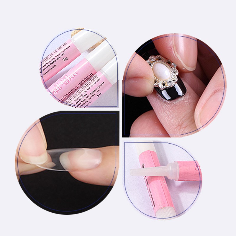 Bộ 24 móng tay giả nhám hồng