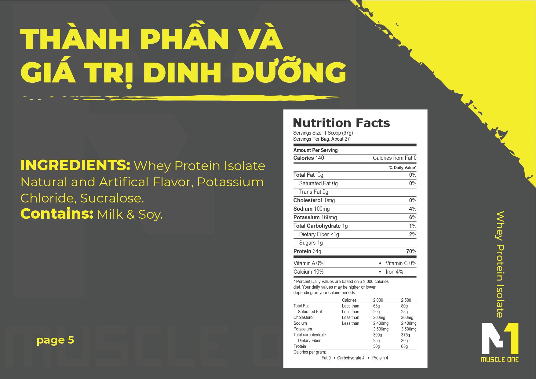 (combo 2 túi tặng bình) whey protein isolate MUSCLE ONE 2kg, sữa tăng cơ giảm mỡ