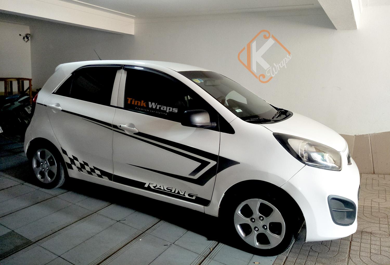 Tem xe Kia Morning chỉ nhỏ đơn giản