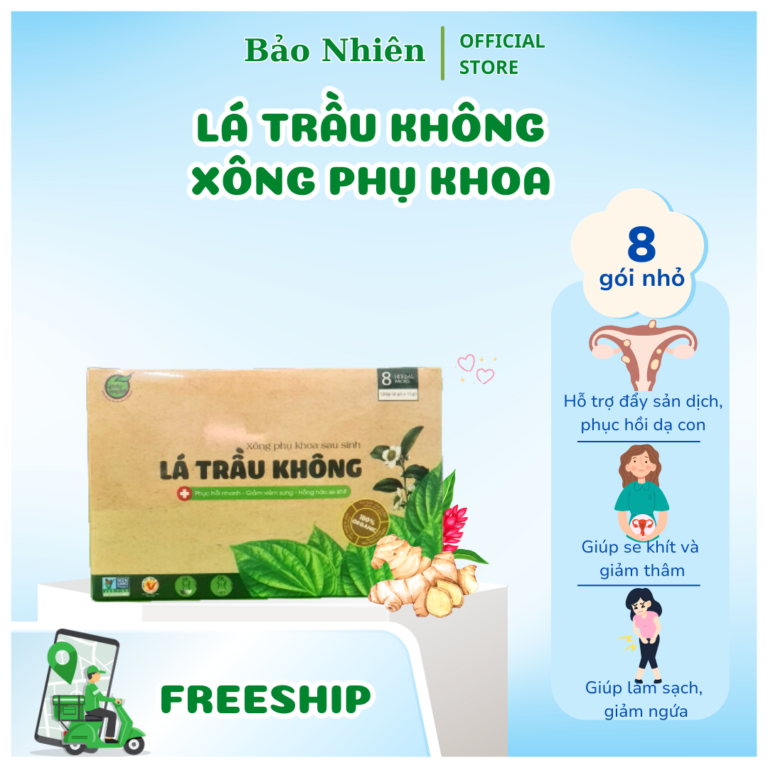Xông Phụ Khoa Thảo Dược_Lá Trầu Không_Klt:120gr (8 gói)