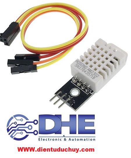 DHT22-CẢM BIẾN ĐỘ ẨM+NHIỆT ĐỘ (KÈM DÂY KẾT NỐI)