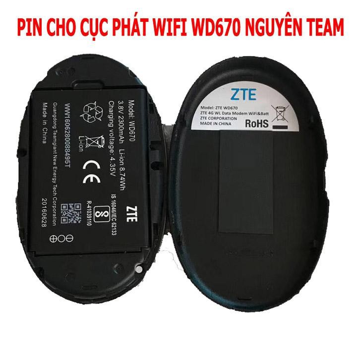 Pin Cục phát wifi 4G LTE WD670 chính hãng ZTE Pin trâu đa mạng- TỐC ĐỘ CỰC KHỦNG