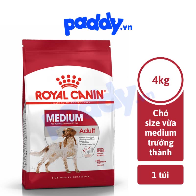 Hạt Cho Chó Trưởng Thành Size Vừa Royal Canin Medium Adult