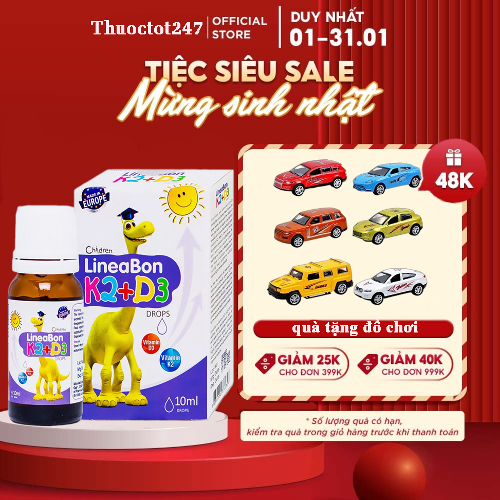 Vitamin D3 K2 lineabon tăng chiều cao cho trẻ
