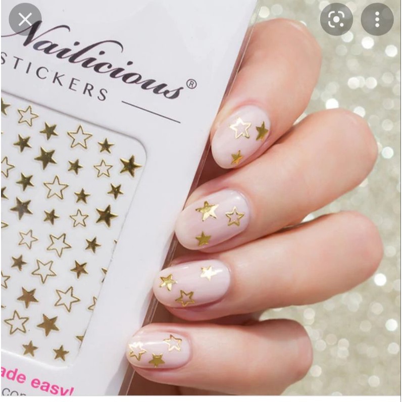 1 vỉ 3D nail sticker (mẫu ngẫu nhiên)
