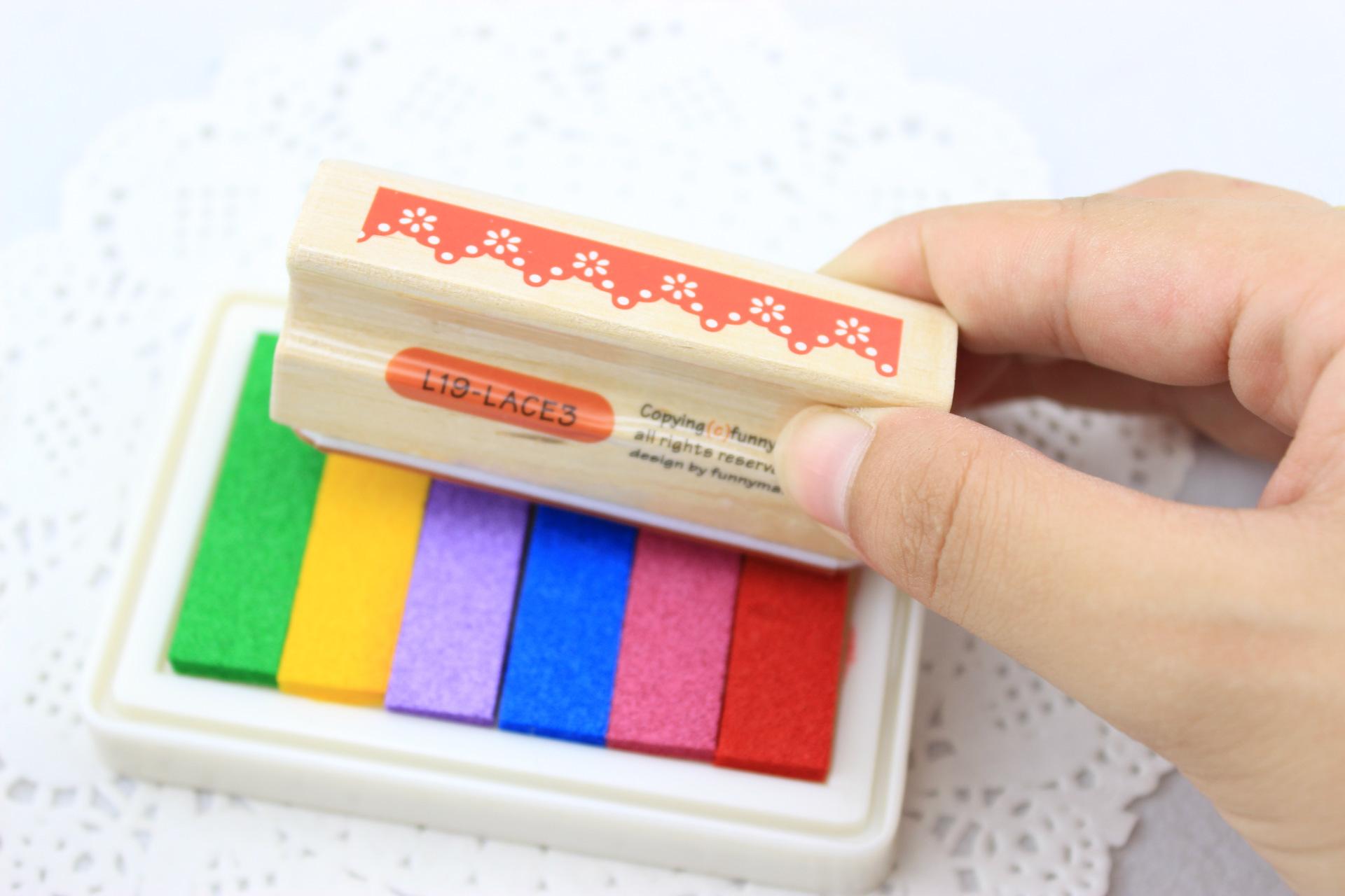 Mực dấu handmade 6 màu (size 9,5cm x 6,3cm)