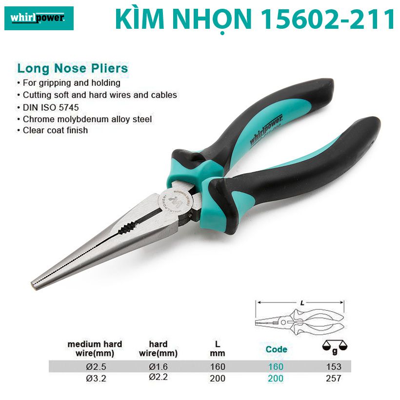 Kìm mũi nhọn Whirlpower