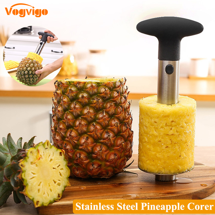 [Ready Stock] Pineapple slicer peeler cutter parer cutter stainless steel kitchen fruit tools cooking tools
