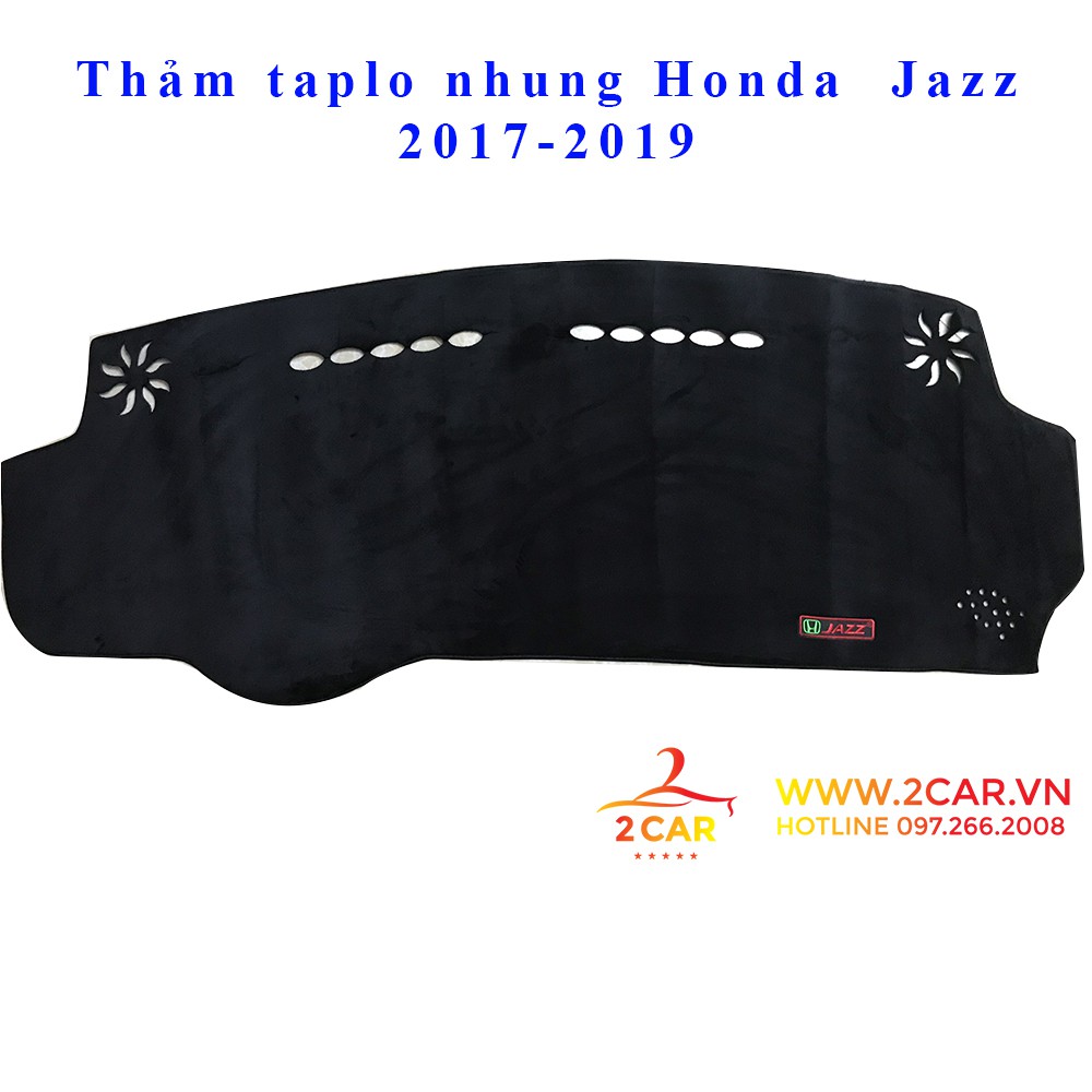 Thảm taplo Honda Jazz 2017-2019 loại nhung lông cừu