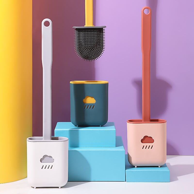 Chổi cọ nhà vệ sinh, cọ chà toilet thông minh silicon, cọ bồn cầu siêu sạch kèm hộp đựng dán tường – Chổi cọ nhà vệ sinh đa năng, chổi cọ nhà vệ sinh cán dài, vệ sinh tự động, Chổi cọ nhà vệ sinh gắn tường