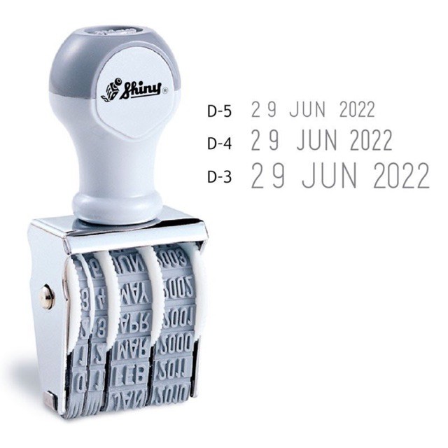 Dấu ngày tháng năm tiếng anh xoay chỉnh shiny d5 , d4 , d3