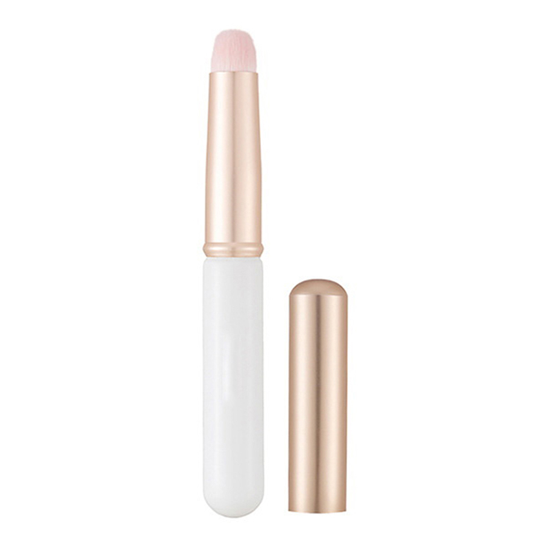 🎀zhantengmaoyi🎀 Mini đầu tròn Son môi son bóng bàn chải son môi Applicator Brushes với nắp