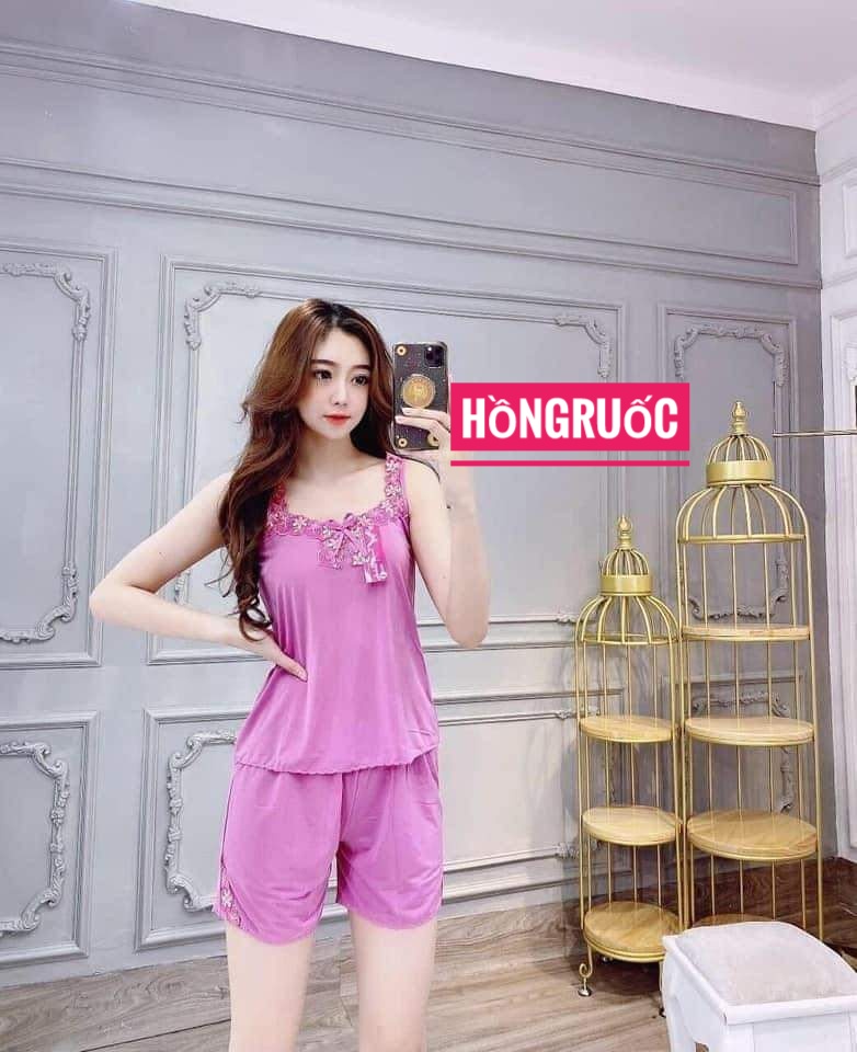 đồ bộ ngủ đùi bản thun lạnh