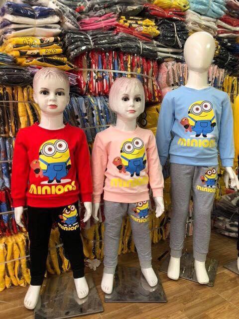 [HCM]Bộ đồ thu đông in hình Minion Bo051 (có bảng Size hình cuối)