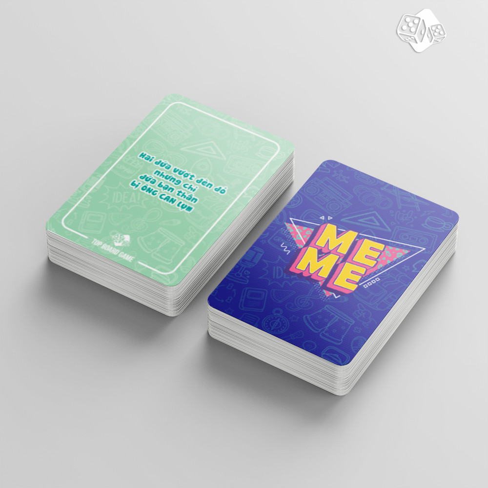 Bài MEME 156 lá CAO CẤP giấy cứng chống nước TOP BOARDGAME