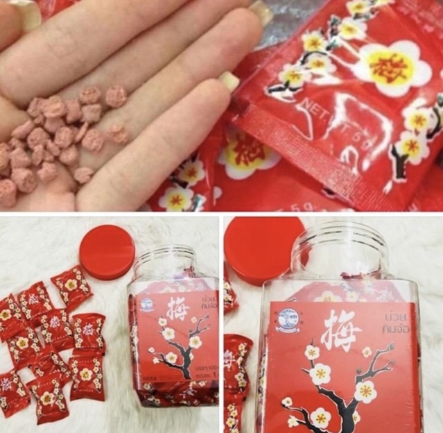 Ô Mai Xí Muội Hoa Đào Thái Lan 50 Gói - Ngon Mê Ly