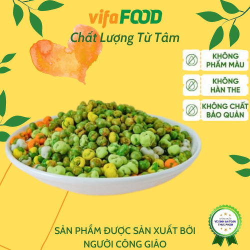Đậu hà lan mix 5 vị , đậu hà lan 5 vị (tỏi ớt , wasabi , sâu riêng , phô mai , sữa dừa) ( 500g/ 1 hũ )