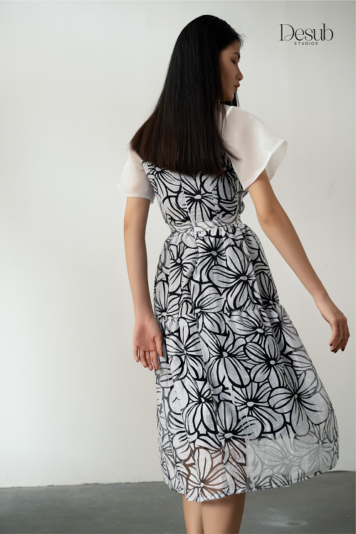 Desub Studios Đầm maxi thiết kế Flora Ruched Dress