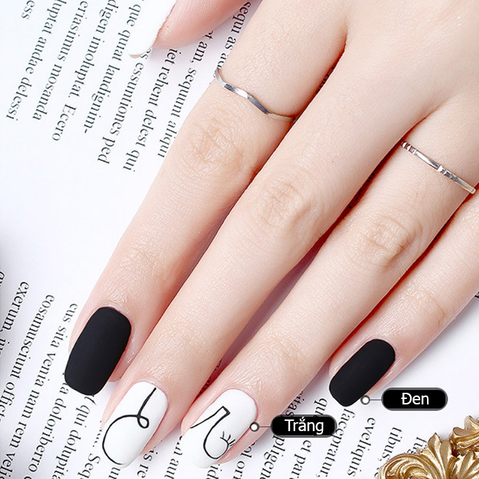 [HCM]Sơn gel AS Trắng - Đen (cần hơ đèn)