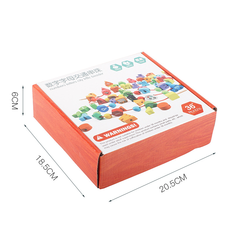 ĐỒ CHƠI XÂU CHUỖI GỖ CHO BÉ (75 CHI TIẾT)
