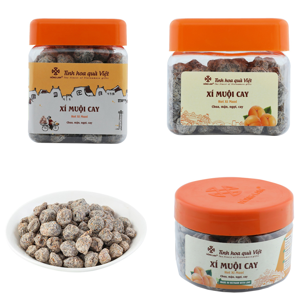 XÍ MUỘI CAY HỒNG LAM (HỘP 200G,300G,500G)