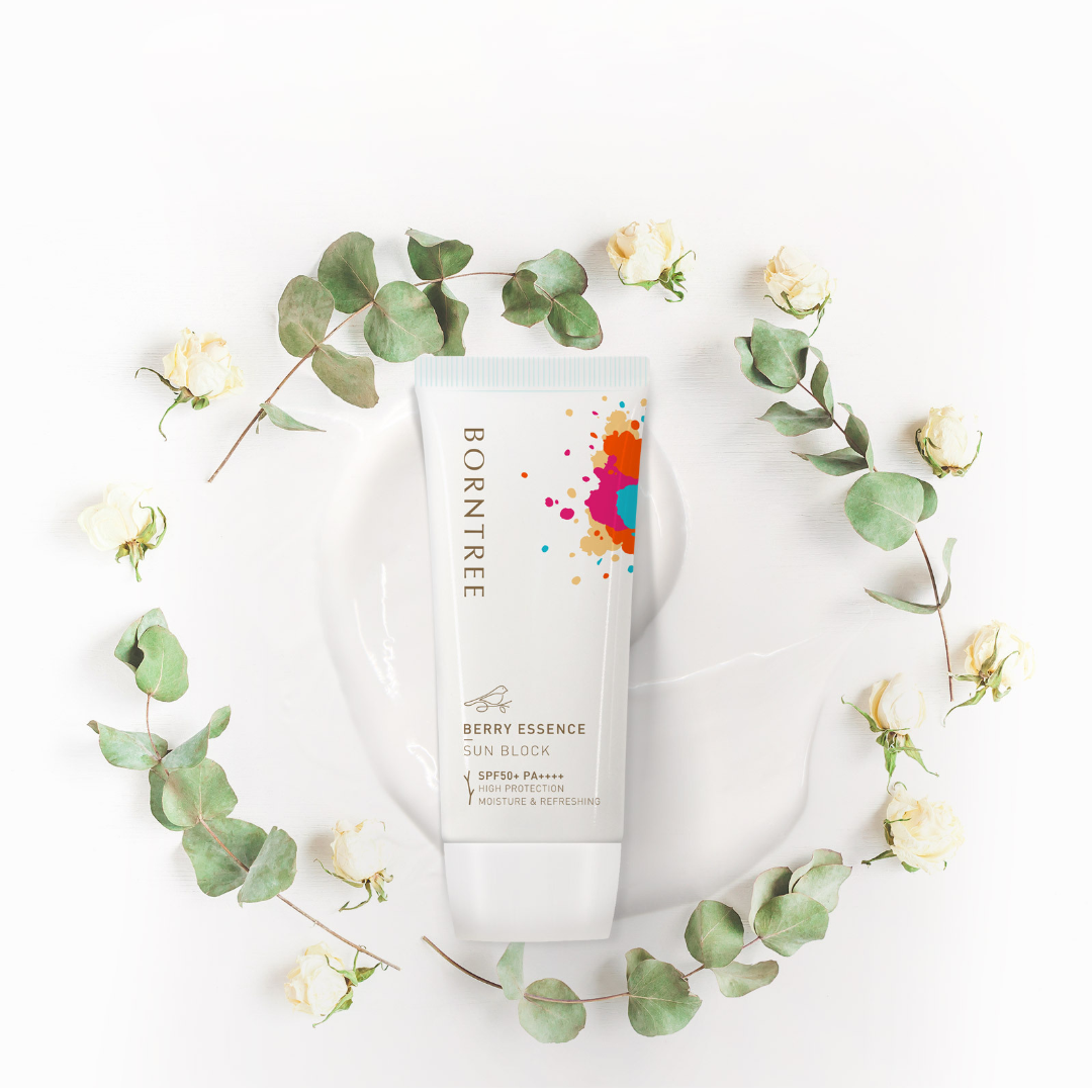 Kem chống nắng BORNTREE Dưỡng trắng da Giảm nếp nhăn Berry Essence Sun Block SPF50+ PA++++