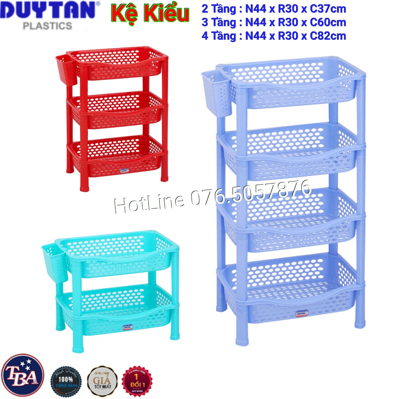 Kệ chén nhựa duy tân Kiểu 2 -3 -4 ngăn Nhựa Duy Tân
