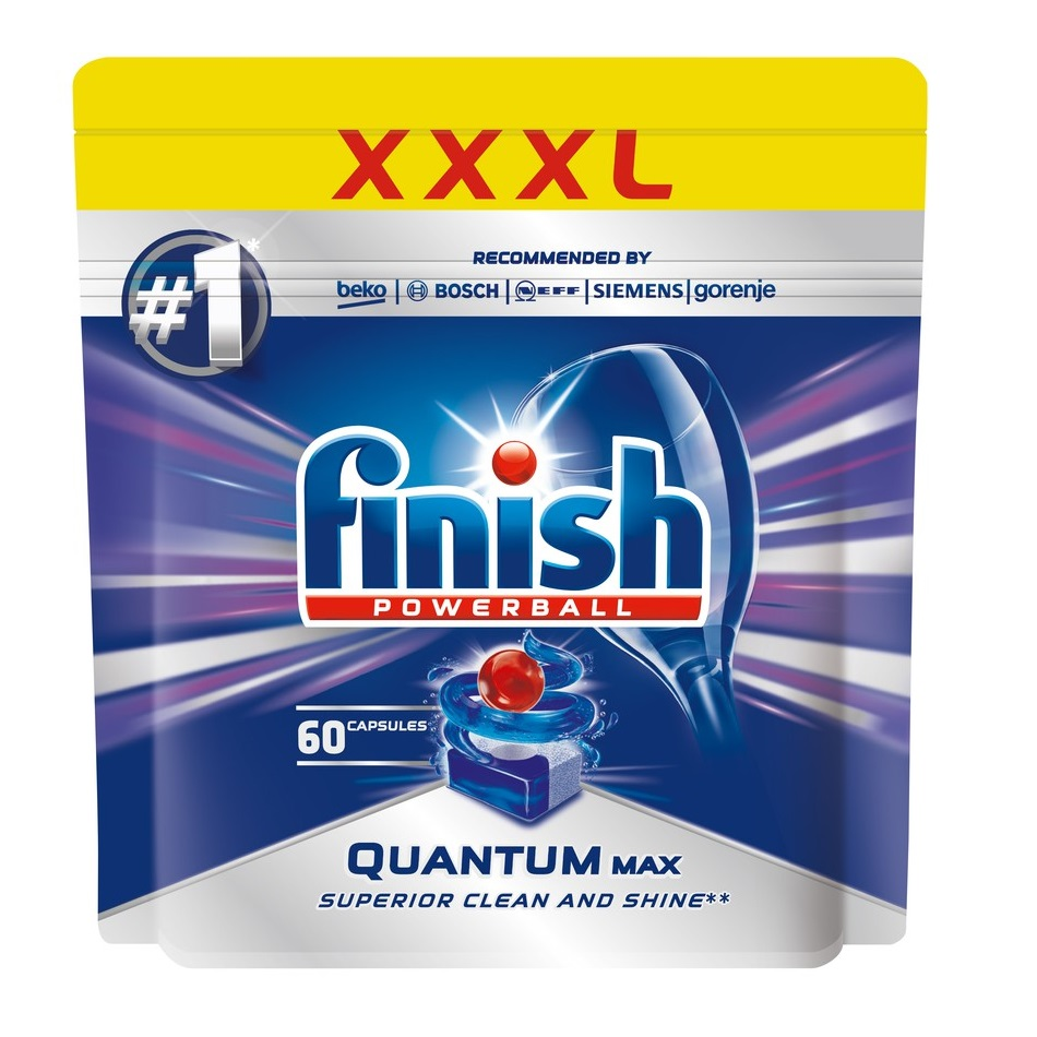 Viên rửa bát Finish Quantum max  túi 60 viên