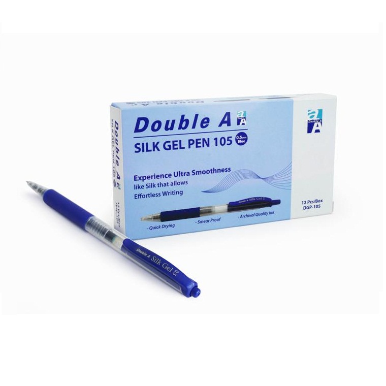 Bút gel double a silk gel dgp-105 0.5mm - hộp 12 bút