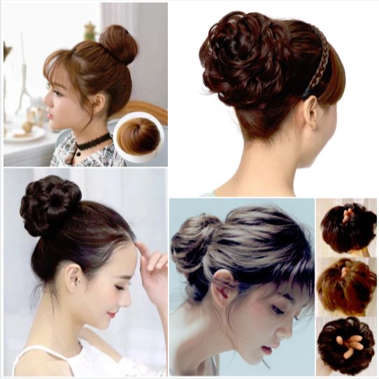 Tóc Búi Cột Xù Đánh Rối Kiểu Cô Dâu BCX-01  | Tóc giả Wina