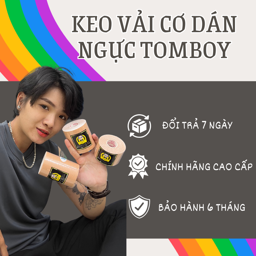 Cuộn Keo Vải Cơ Dán Ngực Tomboy Chống Thấm Nước- Băng Miếng Keo Dính Dán Nịt Định Hình Ngực Cho Tomboy Nguyễn Nguyên