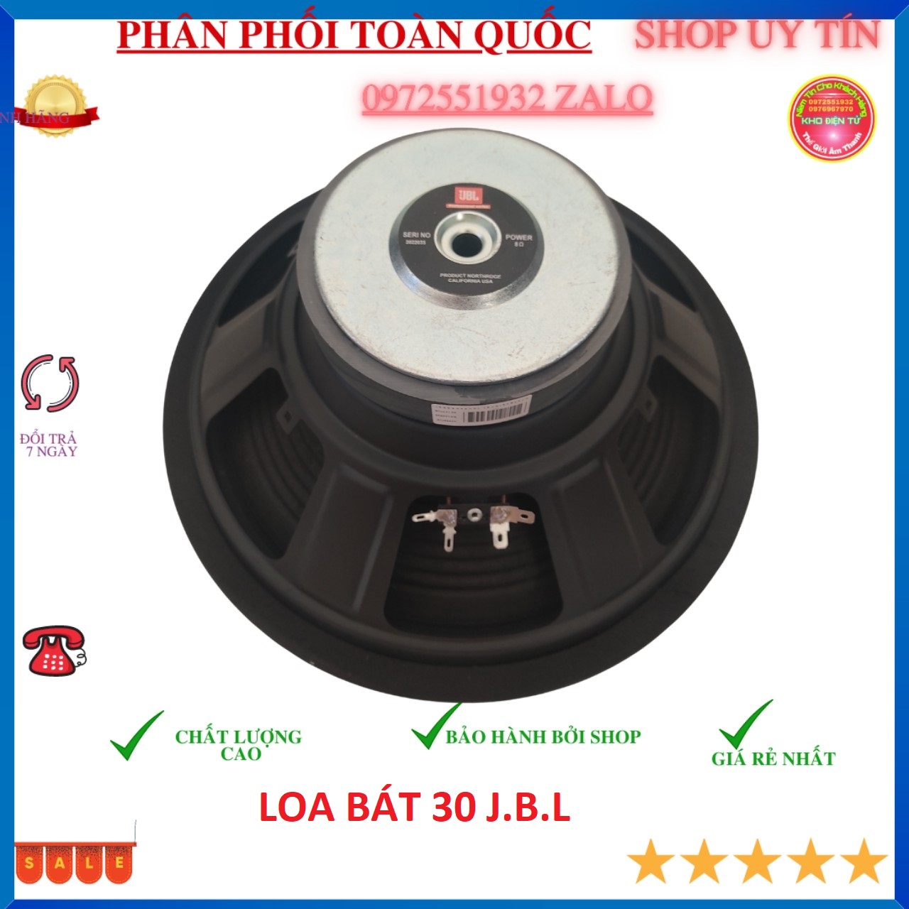 Loa bát 3 tấc JB.L gân vải màng sâu bát ấm và chắc tiếng loa bát 30 - giá 1 chiếc