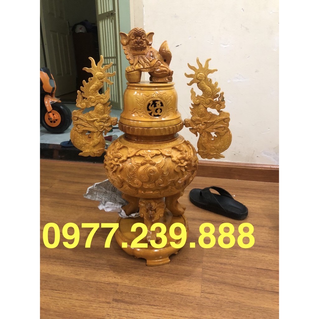 đỉnh bằng gỗ mít 55cm