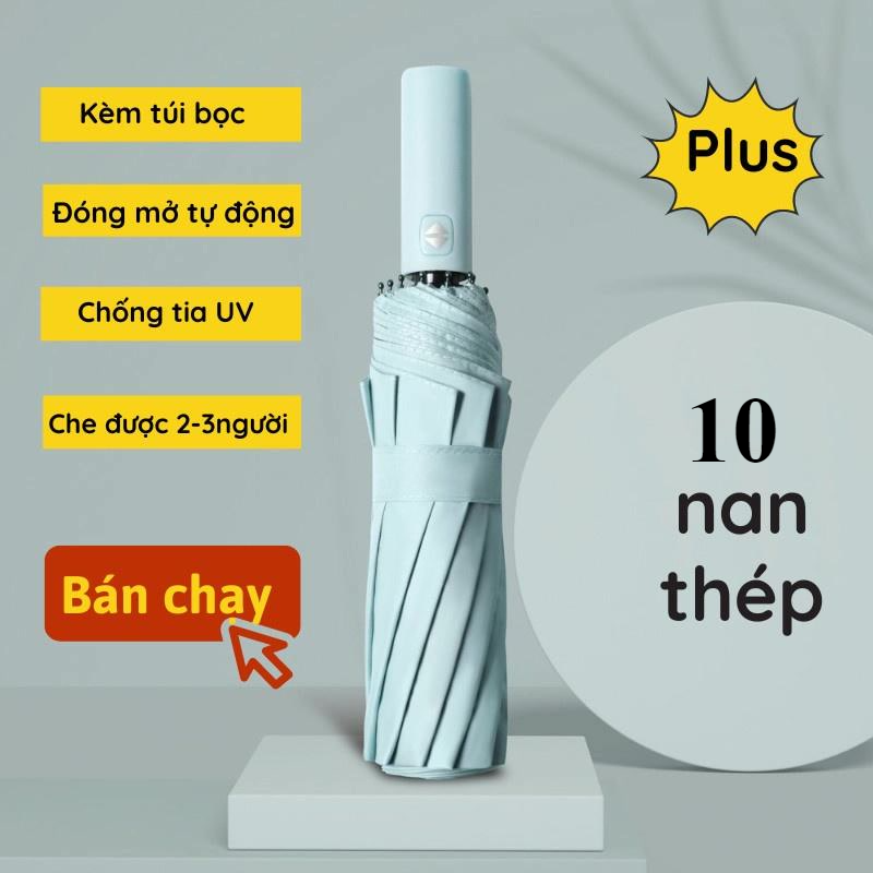 Ô Che Mưa Ô Che Nắng 10 Nan Tán Rộng Chống Tia UV Cao Cấp Dù Che Mưa - T3M