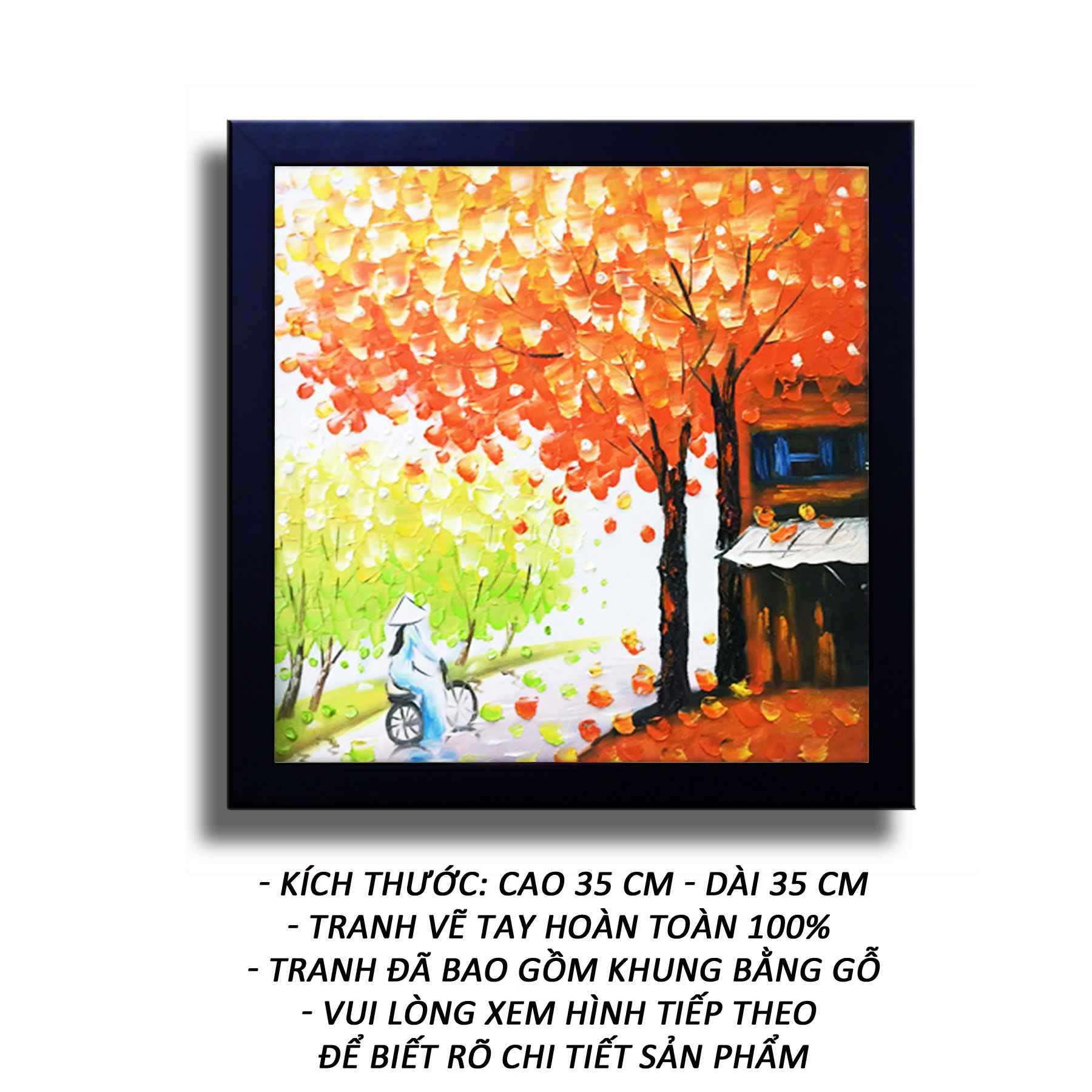 Tranh sơn dầu- Làng Chài Ven Sông - Tranh Minh Hiền