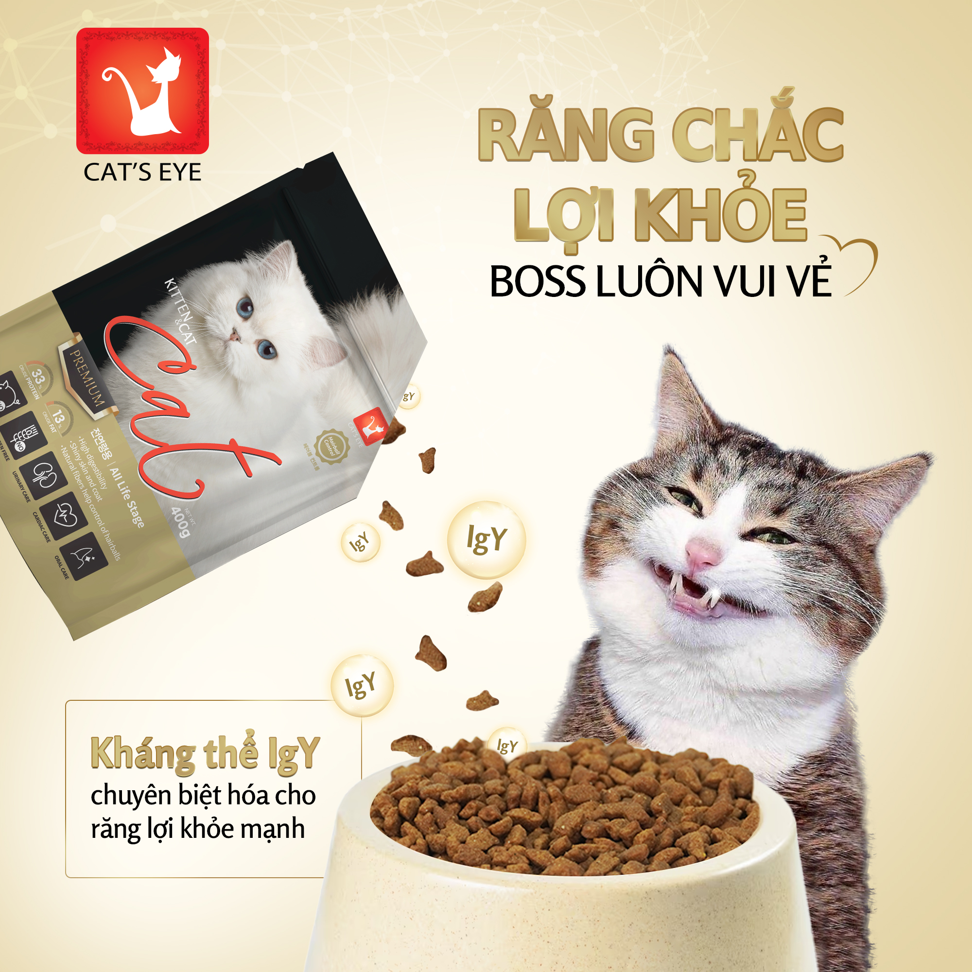 Thức Ăn Hạt Cat's Eye Premium Dành Cho Mèo Mọi Lứa Tuổi